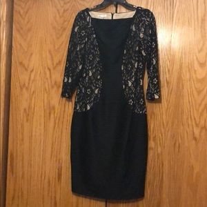 Black dress with lace accents